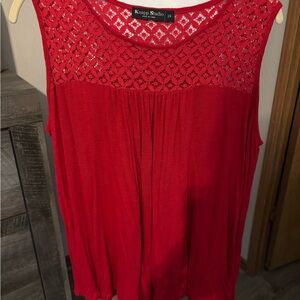 Women's Red Lace Top